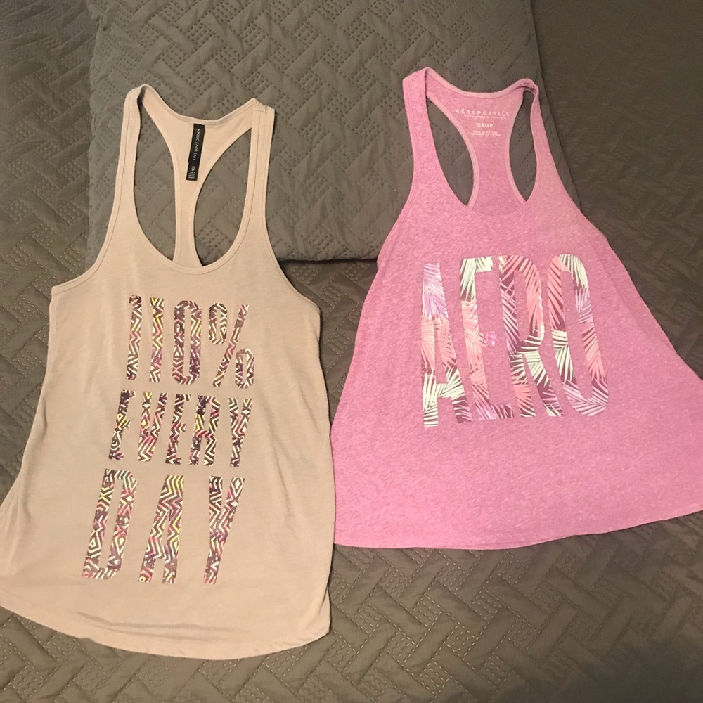 Aero tank tops XS purple and grey